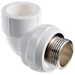 Кутник 90° із зовнішнім різьбленням 25x1/2' ппр/латунь, VALTEC